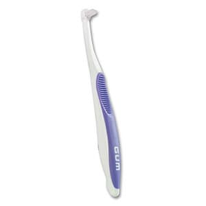GUM End Tuft Toothbrush, Tapered Trim, Soft, 7 Tufts, 3 Rows, Small Head, Assorted Colors, 12/Box, 308PD thumbnail 16