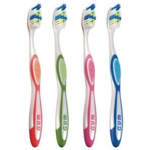 GUM Tooth & Tongue Manual Toothbrush, Soft, Adult, Multicolor, 12/Pk, 394TA thumbnail 6