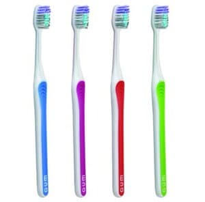 GUM BRIGHT CARE Toothbrush, Subcompact, Soft, Assorted Colors, 12/Pkg, 4594PA1 thumbnail 4