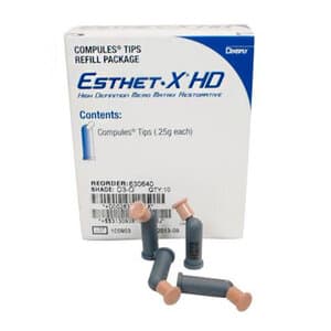 Esthet•X HD Micro Matrix Restorative, 0.25 g Compule Tips, Shade D3-O (Opaque Dentin), Pack of 10 - ESTHET-X HD COMPULE D3-O PK 10 - Image 1