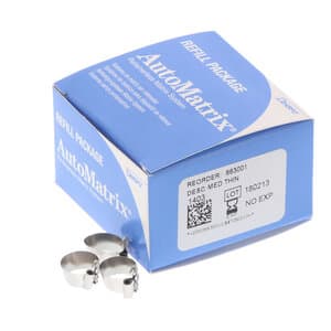 Dentsply Sirona Caulk AutoMatrix Bands, Medium, Thin, Refill, Pack of 72 - AUTOMATRIX BANDS MEDIUM THIN REFILL PK72 - Image 1
