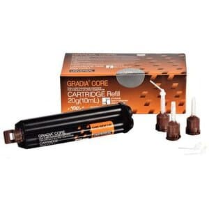 GC America GRADIA CORE Cartridge Refill, Dual-Cured Radiopaque Composite for Core Build-Up & Post Cementation, 10 mL (20 g), 1/Pk, 003652 thumbnail 7