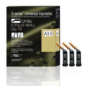 GC G-aenial Universal Injectable Unitip A3.5, 0.27g, 15/Bx, #012351 - G-aenial Univ. Injectable Unitip A3.5 - Image 1