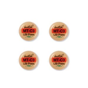 GC Initial LiSi Press Lithium Disilicate Pressable Ceramic Ingot, Shade MT-C3, 3g, 5/Pack thumbnail 7