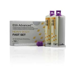 GC America EXA Advanced VPS Impression Material, Heavy Body, Fast Set, 2 x 48 mL Cartridges with 6 Mixing Tips, 137110 thumbnail 7