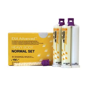 GC America EXA Advanced VPS Impression Material, Heavy Body, Normal Set, 2 x 48 mL Cartridges with 6 Mixing Tips, 137116 thumbnail 7