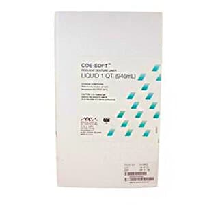Coe-Soft Resilient Denture Reline Material Liquid Refill, 1 Quart (32 oz) Bottle, Clear, 344092 thumbnail 9