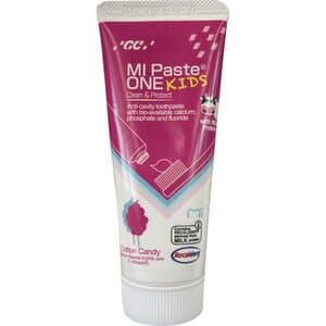 GC America MI Paste ONE Kids Anticavity Toothpaste, Cotton Candy, 0.2% Sodium Fluoride, 46g (35mL) Tube, 10/Box, 437140 thumbnail 6