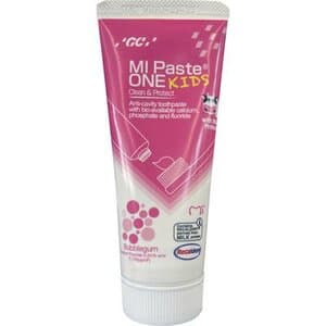GC America MI Paste ONE Kids Toothpaste, Bubblegum, 0.2% Sodium Fluoride, 46g (35mL) Tube, 10/Box, 437150 thumbnail 6