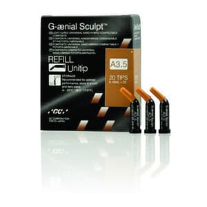 G-aenial Sculpt Universal Composite, Unitip Refill, 0.16 mL, Shade A3.5, 20/Pk, 009172 thumbnail 12