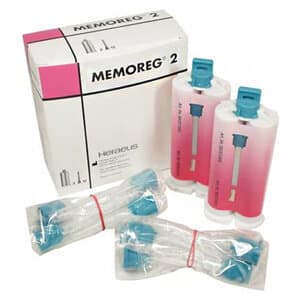 Memoreg 2 Bite Registration Material, A-Silicone, Pink, 2 x 50 mL Cartridges with Mixing Tips, 50035517 thumbnail 6