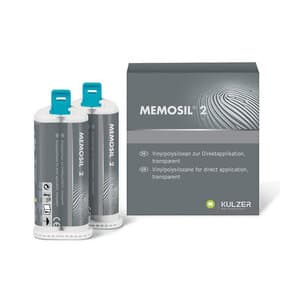 Kulzer Memosil 2 Transparent Bite Registration VPS Material, Regular Body, 2 x 50 mL Cartridges with Mixing Tips, Ref 50035018 thumbnail 6