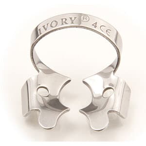 Ivory Stainless-Steel Rubber Dam Clamp #4, Winged Molar, 50057324 thumbnail 6