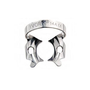Ivory Rubber Dam Clamp #14A, Winged, Stainless Steel, 1/Pk, 50057356 thumbnail 6
