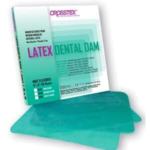 Crosstex Latex Dental Dam, 5" x 5", Medium Gauge, Green, Mint Flavored, 52/Box, 19200 thumbnail 6