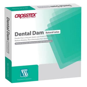 Crosstex Latex Dental Dam, 5" x 5", Heavy Gauge, Green, Mint Flavored, 52/Box, 19201 thumbnail 6