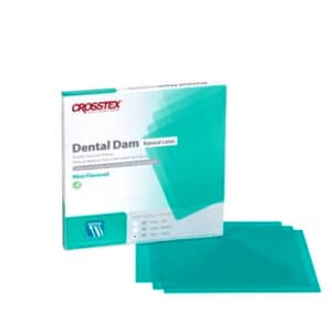 Crosstex Latex Dental Dam, Heavy Gauge, Mint Flavored, Green, 6" x 6", 36/Box, 19401 thumbnail 5