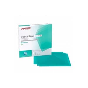 Crosstex Latex Dental Dam, Thin, Green, Mint Flavored, 6" x 6", 36/Box, 19402 thumbnail 5