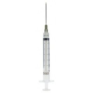 BD 5 mL Syringe with 21 Gauge x 1 Inch Luer Lock Needle, 100 per Box - 5ML SYRINGE W/21GA X 1 LUER LOCK NEEDLE 100 - Image 1