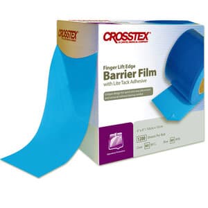 Crosstex Barrier Film with Finger-Lift Edge, 4" x 6", Blue, 1200 Sheets/Roll, BFBL thumbnail 11