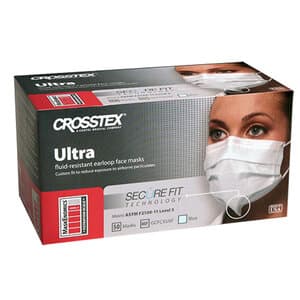 Crosstex Ultra SecureFit Earloop Surgical Face Mask, ASTM Level 3, Blue, 50/Box, GCFCXUSF thumbnail 20