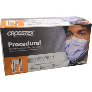 Crosstex Secure Fit™ Procedure Face Mask, ASTM Level 2, Lavender, Ear Loop, 50/Box, GCPLVSF thumbnail 15