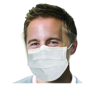 Crosstex Ultra FogFree Surgical Face Mask with Shield, ASTM Level 3, Blue, Ear Loop, 25/Box, GCPW thumbnail 10