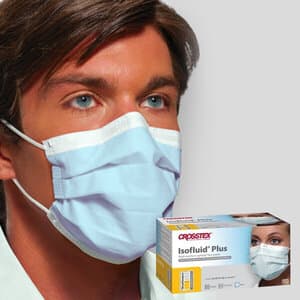 Isofluid Plus Earloop Face Mask, ASTM Level 1, Blue, 50/Box, GPLUSBL thumbnail 18