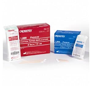 Crosstex Premium Cotton Tipped Applicators, 6", Non-Sterile, Wood Shaft, 1000/Pk, H6C thumbnail 10