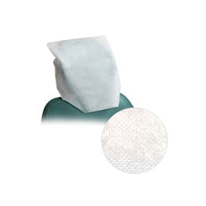 Crosstex Plastic Headrest Covers, White, 9.5" x 14", Box of 250 - PLASTIC H/R COVERS WHITE BX/250 9 1/2 X 14 - Image 1