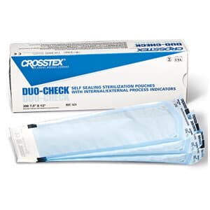 Crosstex Duo-Check Self-Seal Sterilization Pouches, 7.5" x 13", Blue Tint, 200/Box, SCL thumbnail 11