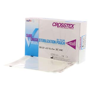 Crosstex Sure-Check Sterilization Pouches, 5.25" x 6.5", Self-Sealing, Steam & EtO, 200/Box, SCW2 thumbnail 16
