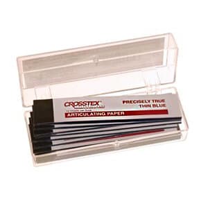 Crosstex Precisely True Articulating Paper Pre-Cut Strips, XXX-Thin, 13 Microns, True Blue, 144 Sheets/Box, TPP thumbnail 7