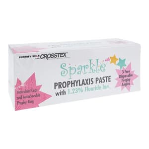 Sparkle Prophy Paste, Medium Grit, Bubble Gum, Fluoride, Single-Use, 200/Bx - -Sparkle Prophy Paste Pink w/Purpose Medium BG (200 - Image 1