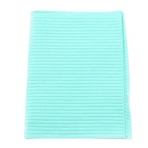 Crosstex Proback Extra Heavy Patient Bibs, Aqua, 19" x 13", Poly-Backed, 500/Case, WEPBAQ thumbnail 3