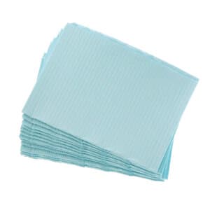 Crosstex Polyback Patient Towels/Bibs, 3-Ply Tissue with 1-Ply Poly, Blue, 13" x 19" (48 x 33 cm), 500/Case, WPXBL thumbnail 10