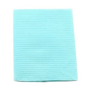Crosstex Sani-Tab Chain-Free Patient Towel, 3-Ply Tissue with 1-Ply Poly, Blue, 13" x 19", 400/Case, WPXBLT thumbnail 7
