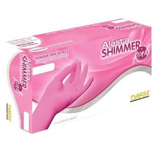 Alasta Shimmer Nitrile Exam Gloves, Powder-Free, Non-Sterile, Small, Pink, 100/Box, PNK100S thumbnail 14