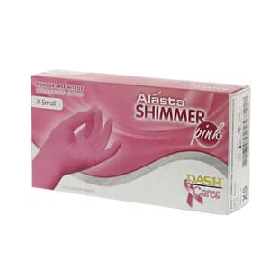 Alasta Shimmer Pink Nitrile Exam Gloves, Powder-Free, Non-Sterile, Extra Small, 100/Box, PNK100XS thumbnail 14
