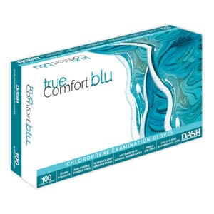Dash True Comfort Blu Polychloroprene Exam Gloves, Powder-Free, Latex-Free, Textured, Ocean Blue, X-Large, 100/Box, TCB100XL thumbnail 10