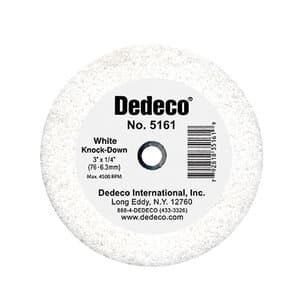 Dedeco White Knock-Down Lathe Wheel, 3" x 1/4", Plastic Center, 1/Pk, #5161 thumbnail 8