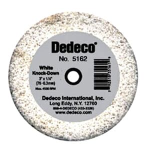 Dedeco White Knock-Down Lathe Wheel, 3" x 3/8", Plastic Center, 1/Pk, 5162 thumbnail 9