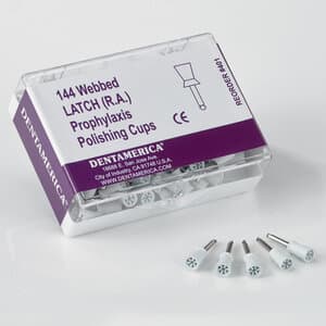 Dentamerica Prophy Cups, Latch Type, 6-Webbed, Medium Soft, White, 144/Pk, #401 thumbnail 12