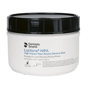 Lucitone HIPA Denture Base Acrylic, Dark Pink, 500 g - LUCITONE HIPA DENTURE BASE DARK PINK 500 GRAMS - Image 1