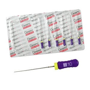 Ready-Steel C+ Stainless Steel Endodontic Hand File, Size #10, 21 mm, Purple, 6/Pk, 6701021 thumbnail 9