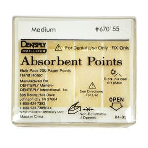 Dentsply Sirona Maillefer Absorbent Paper Points, Medium, .02 Taper, Non-Sterile, Bulk Pack, 200/Pk, 670155 thumbnail 8