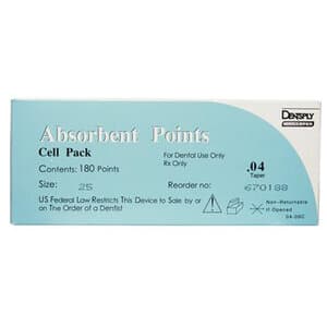 Dentsply Sirona Maillefer Absorbent Paper Points, .04 Taper, #25 (ISO 25, Red), Sterile, Cell Pack, 180/Pk, 670188 thumbnail 9