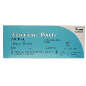 Dentsply Sirona Maillefer Absorbent Paper Points, #40, .06 Taper, Sterile, Cell Pack, 180/Pk, 670198 thumbnail 9