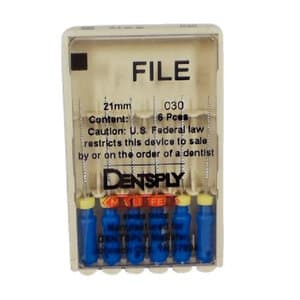 Dentsply Maillefer K-Files #30, 21mm, Stainless Steel, Color Coded Blue, 6/Pkg, #671105 thumbnail 7