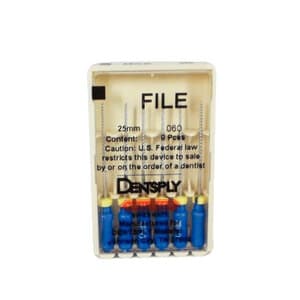 Dentsply Maillefer K-File #60, 25mm, Stainless Steel, Color-Coded Blue, Pack of 6, 671141 thumbnail 7